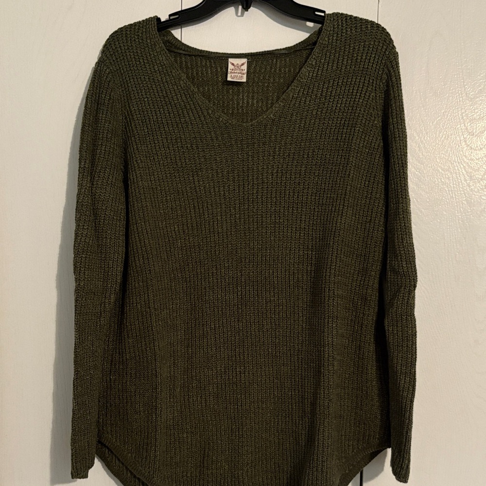 Faded Glory Sage Green Knit Top